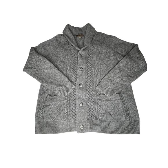J os Banks Reserve cardigan size L wool  button-up pockets academia heritage - Picture 1 of 6